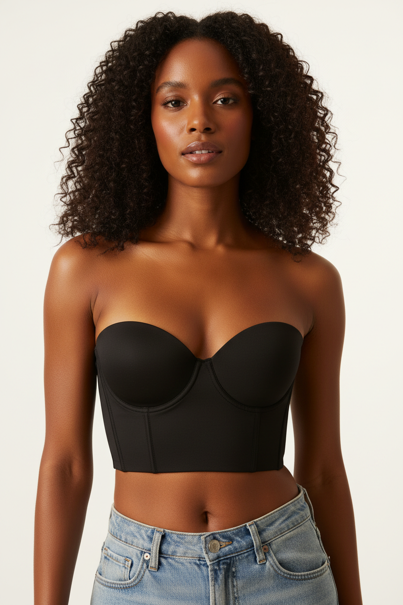 Femme noire - bustier gainant noir